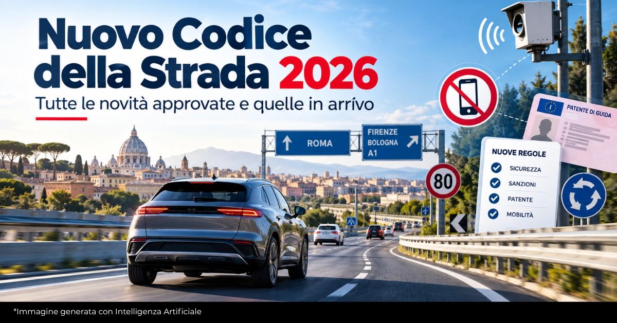 Immagine Nuovo Codice della Strada 2026: cosa cambia e novità